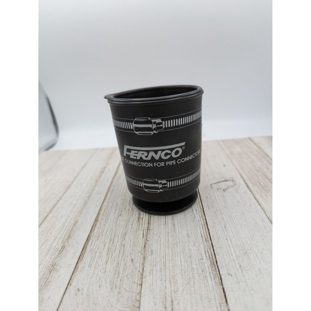Vintage Fernco Coffee Travel Mug Plastic Lid, Cup Black